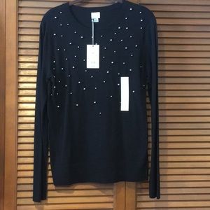 Black beaded lightweight sweater from A New Day.